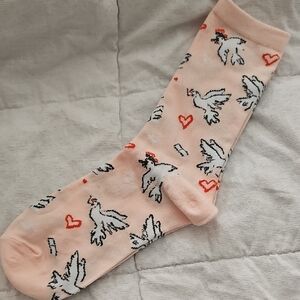 NWOT Kate Spade Pink Dove & Heart Socks